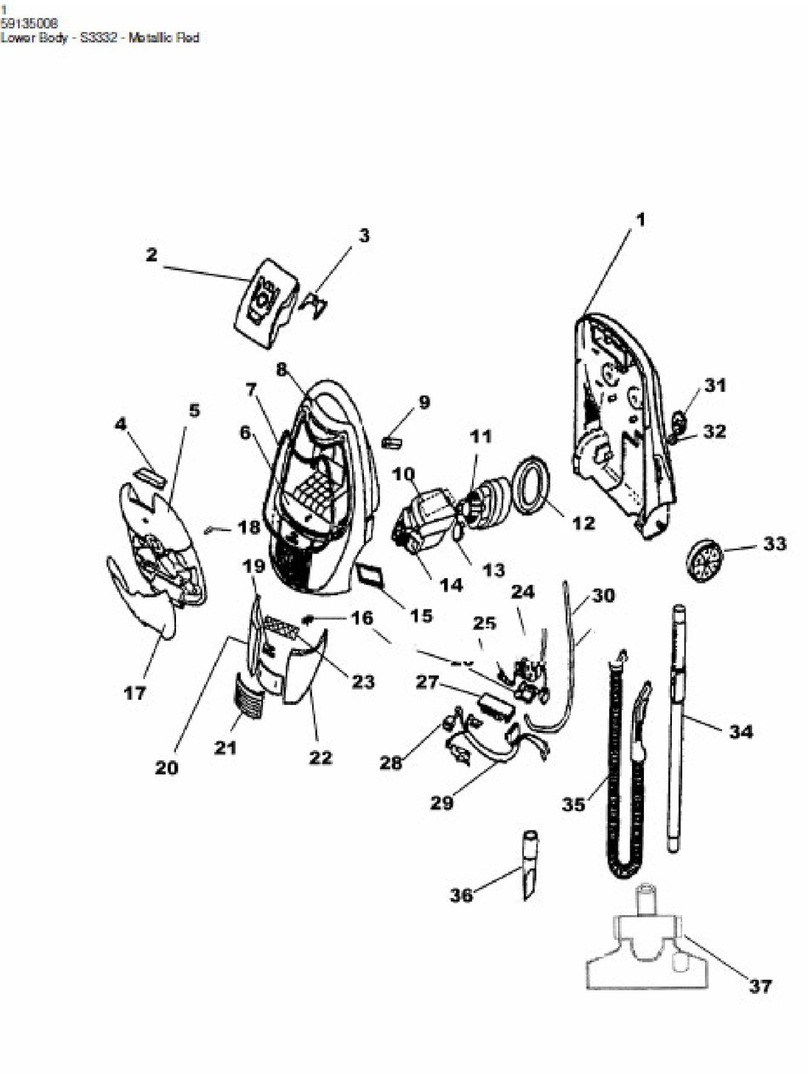 Hoover S3332 - Telios 12 Amp Straight Suction Canister... User manual