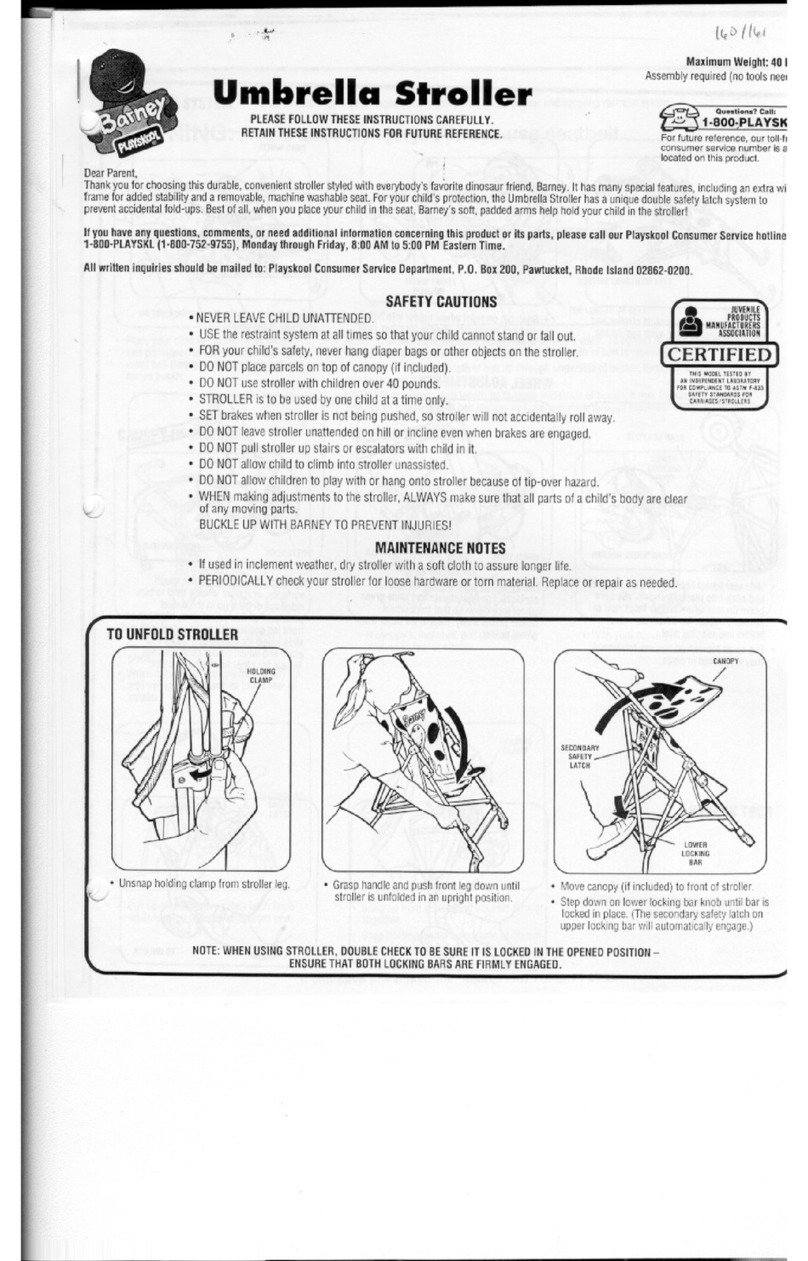 Playskool Barney Umbrella Stroller User manual