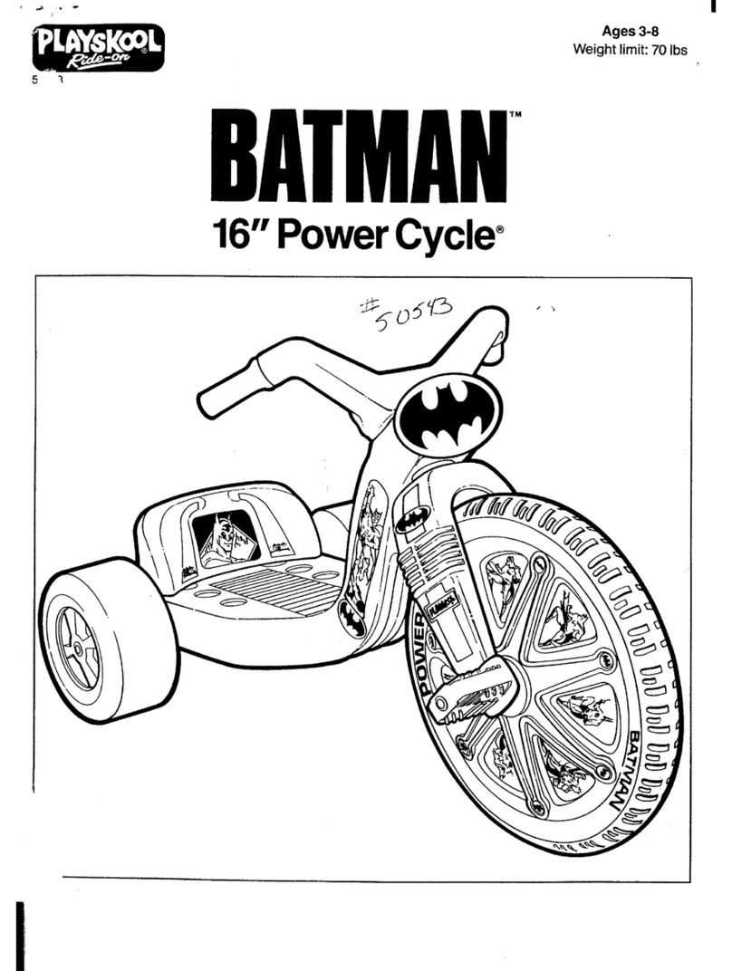 Playskool Batman 16" Power Cycle User manual Playskool Batman 16" Power Cycle User manual