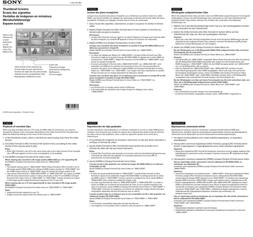 Sony Handycam FDR-AX1 User manual
