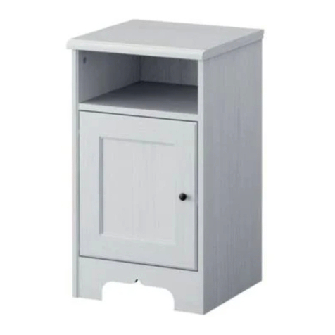 IKEA ASPELUND BEDSIDE TABLE 14X14" User manual