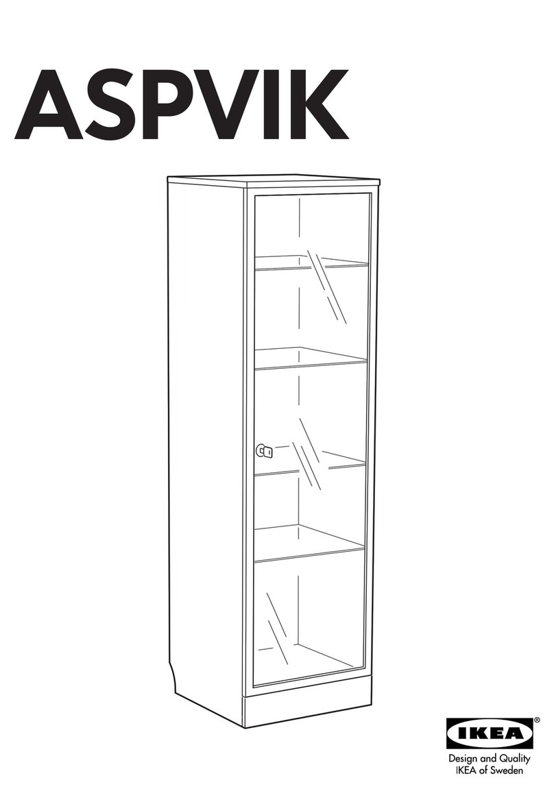IKEA ASPVIK GLASS-DOOR CABINET 20X69" User manual