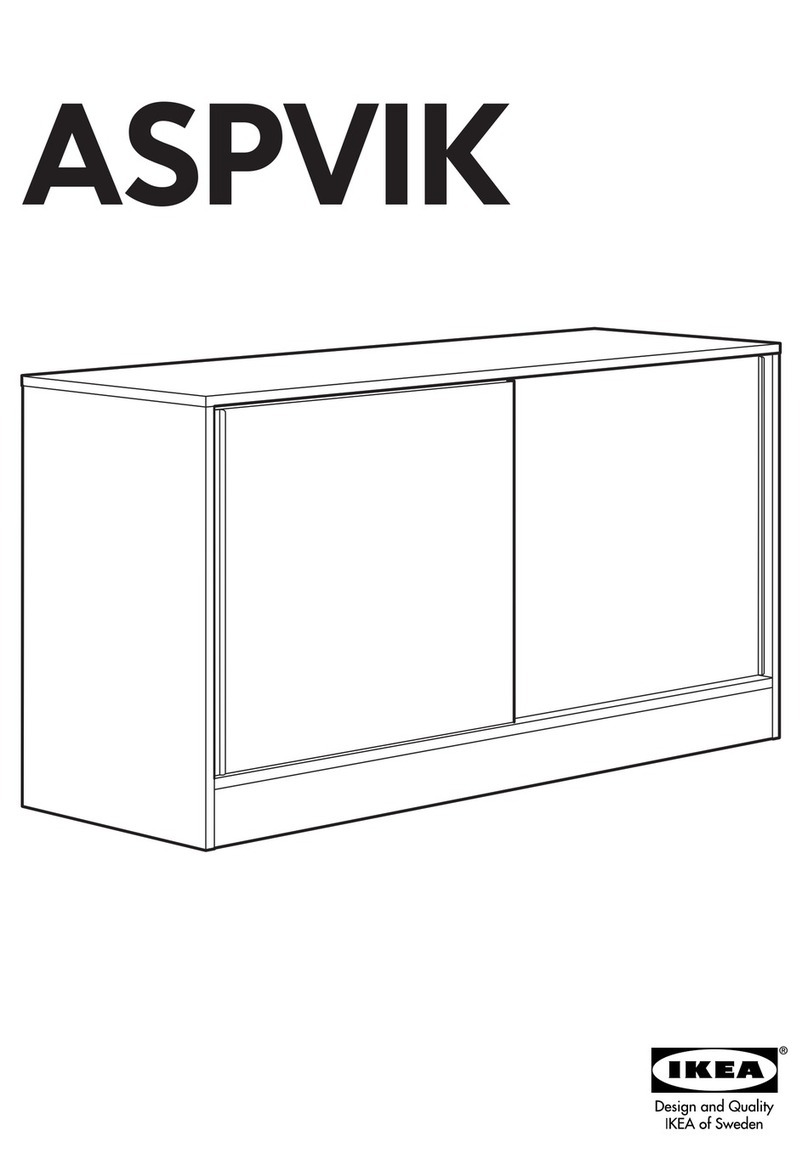 IKEA ASPVIK CAB/SLIDING DOORS 55X30" User manual