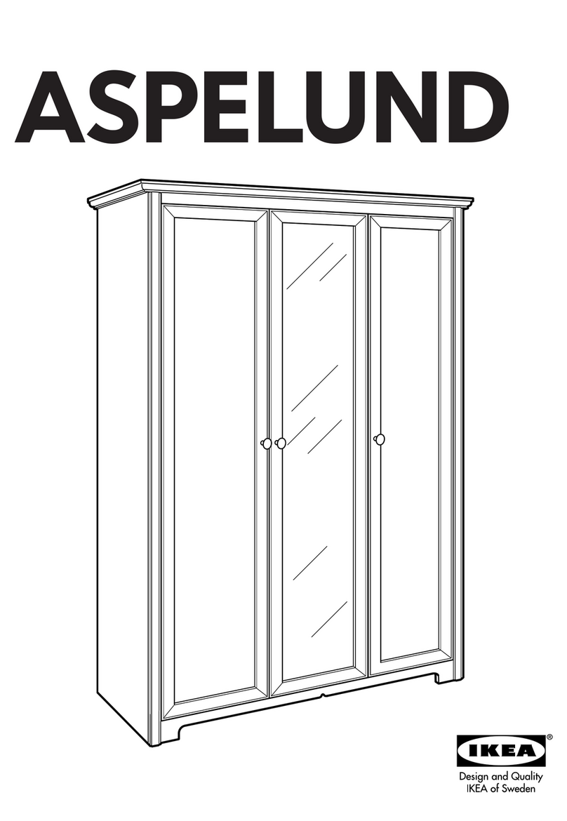 IKEA ASPELUND WARDROBE W/ 3 DOORS User manual
