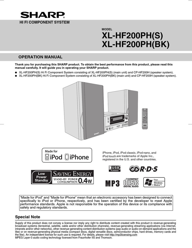 Sharp XL-HF200PH(S) User manual Sharp XL-HF200PH(S) User manual