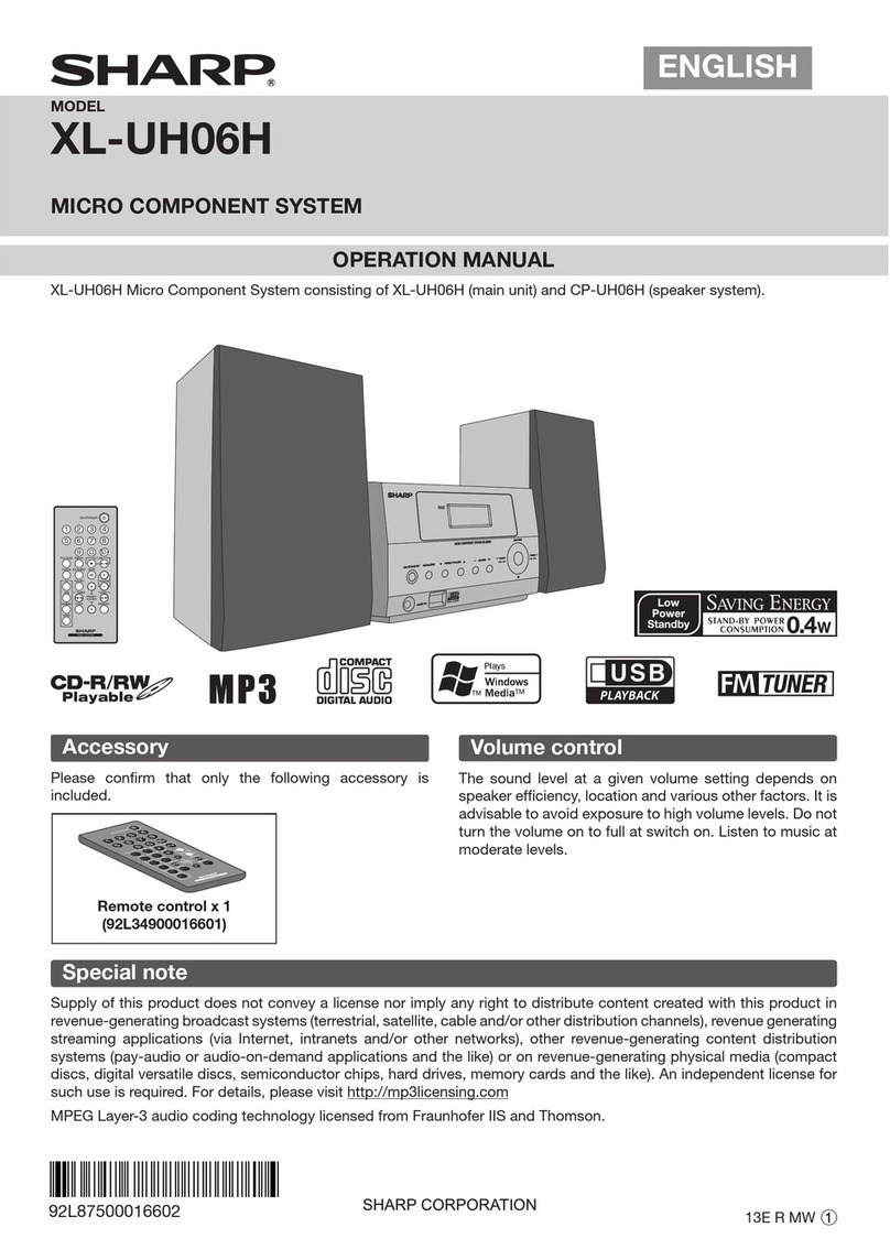 Sharp XL-UH06H User manual Sharp XL-UH06H User manual