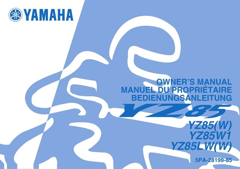 Yamaha YZ85(W) owner's manual