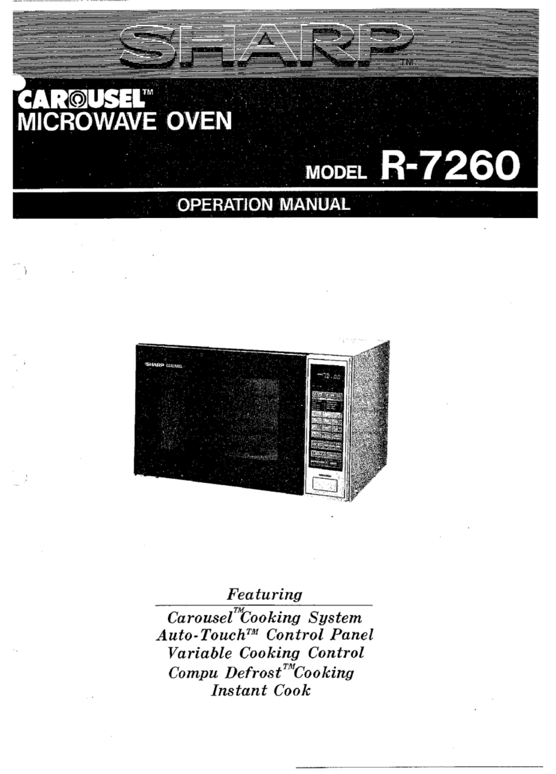 Sharp Carousel R-7260 User manual Sharp Carousel R-7260 User manual
