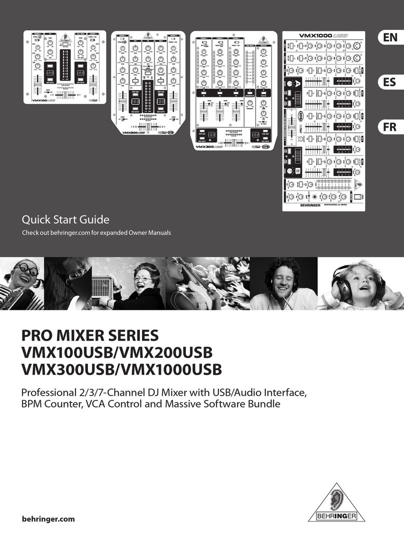 Behringer VMX100USB quick start guide
