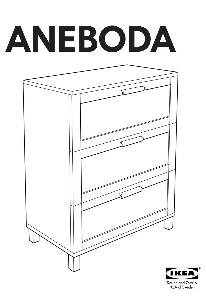 IKEA NEBODA 3 DRAWER CHEST 32X39" instructions