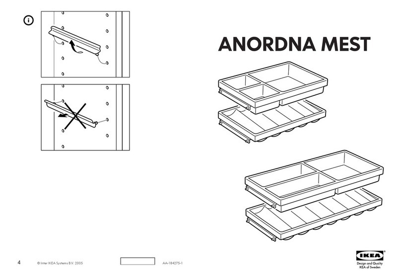 IKEA ANORDNA MEST STORAGE UNIT S2 12X8" instructions