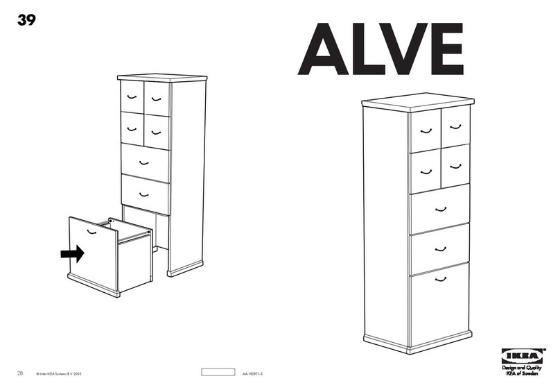 IKEA ALVE DRAW UNIT 17X14X47" ANTI User manual