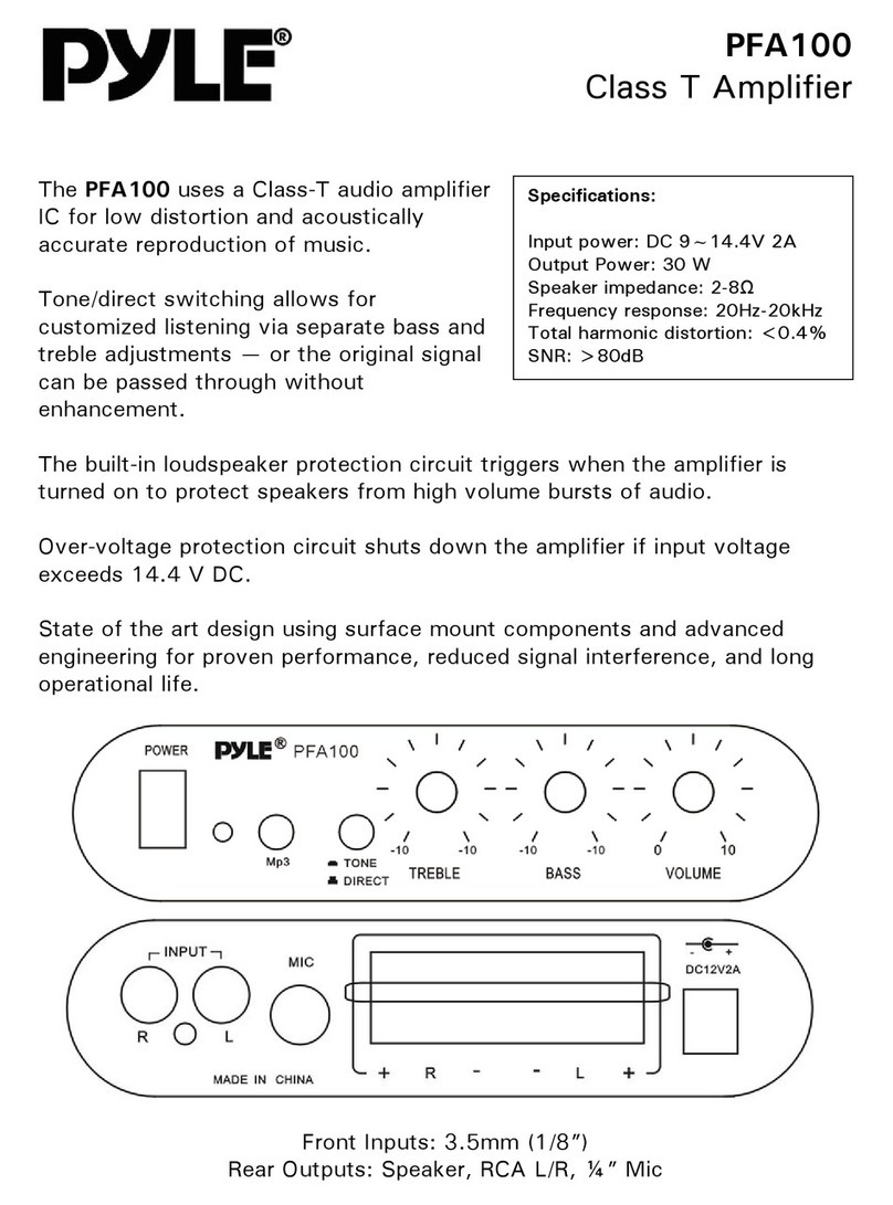Pyle PFA100 Specifications