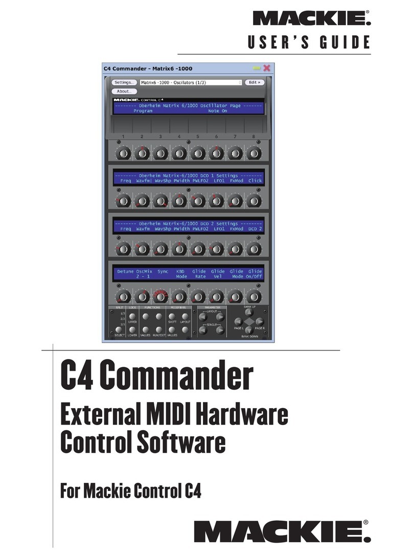 Mackie C4 Commander user guide