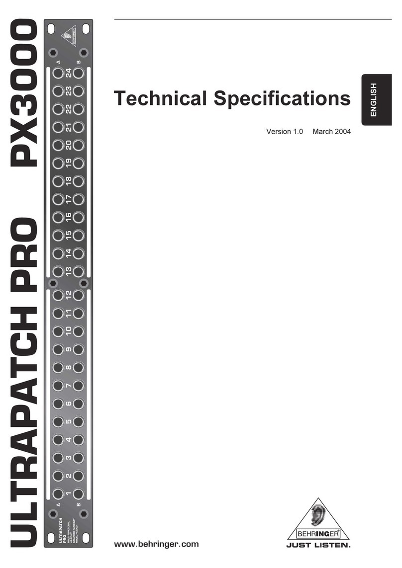 Behringer ULTRAPATCH PRO PX3000 Technical specifications