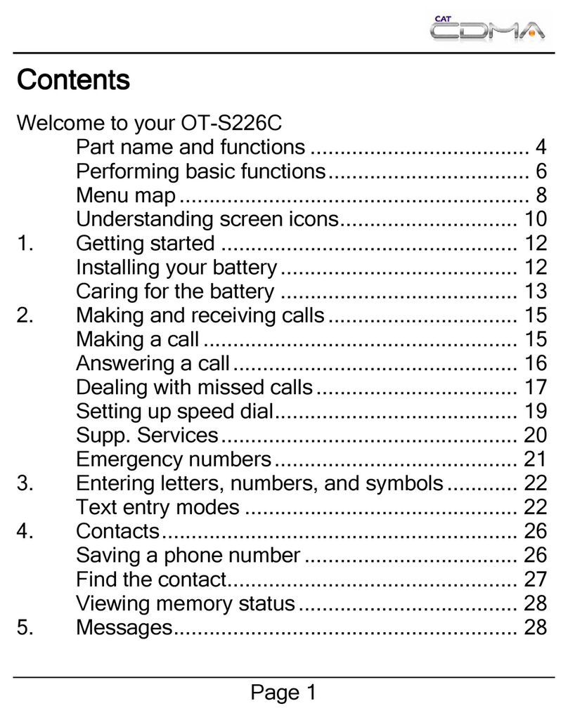 Alcatel ONE TOUCH OT-S226C user manual