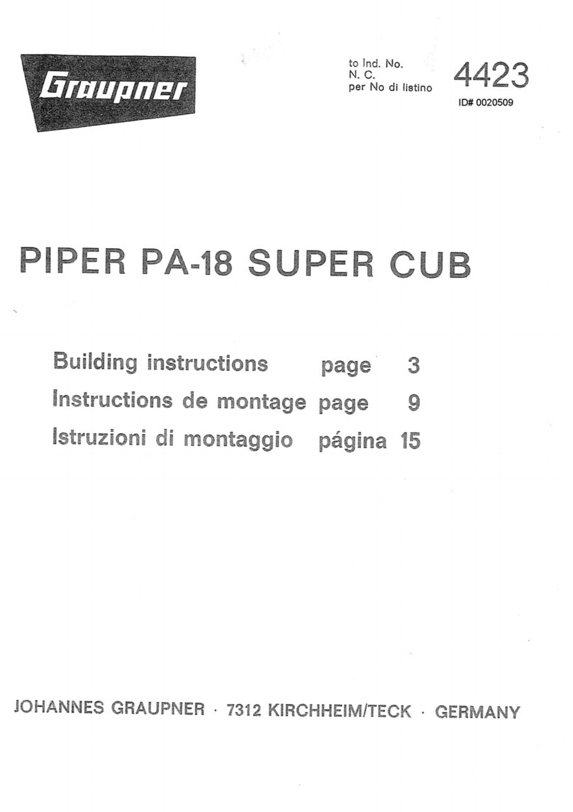 GRAUPNER PIPER PA 18 SUPER CUB Instruction Manual