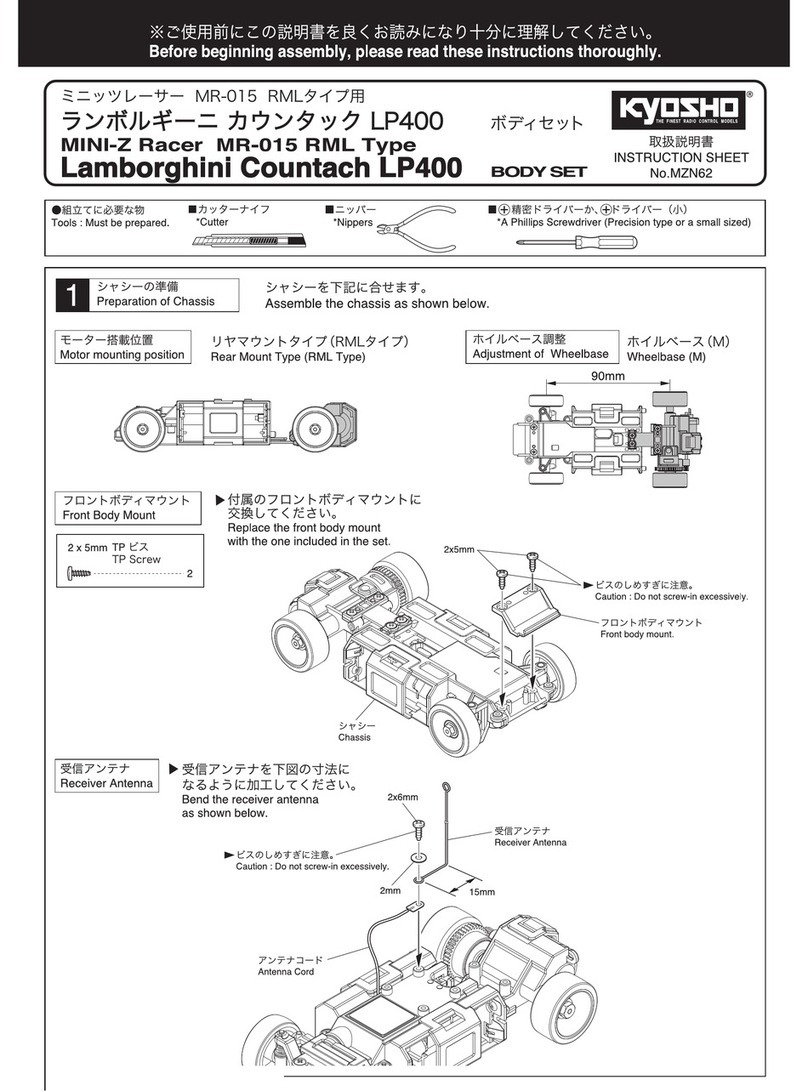 Kyosho MINI-Z Racer MR-015 RML Type instruction sheet