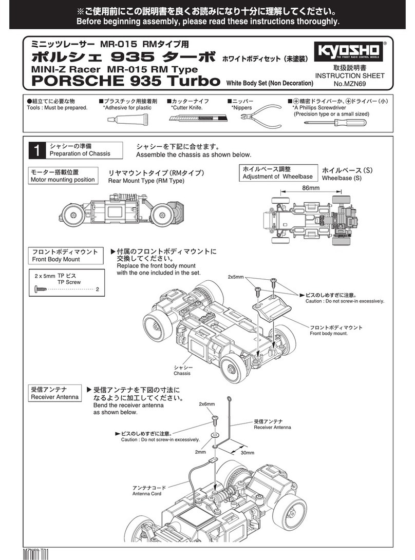 Kyosho MINI-Z Racer MR-015 RM Type instruction sheet