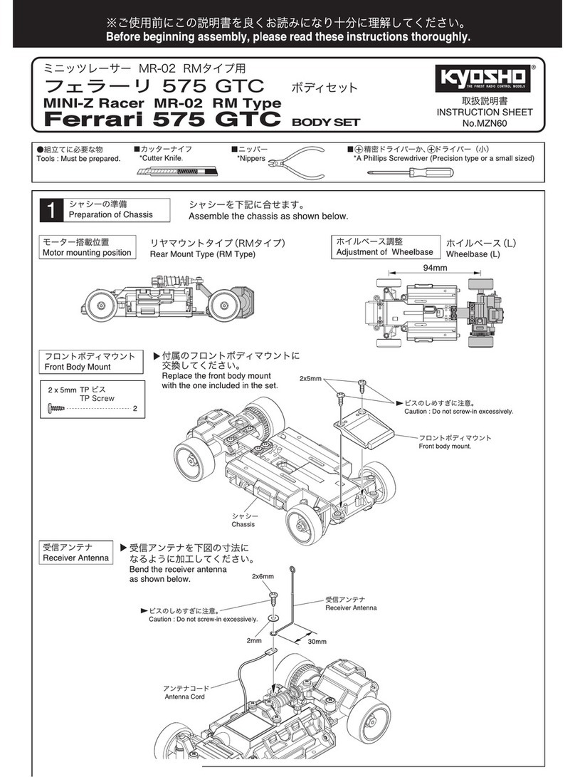 Kyosho MINI-Z Racer MR-02 RM Type instruction sheet