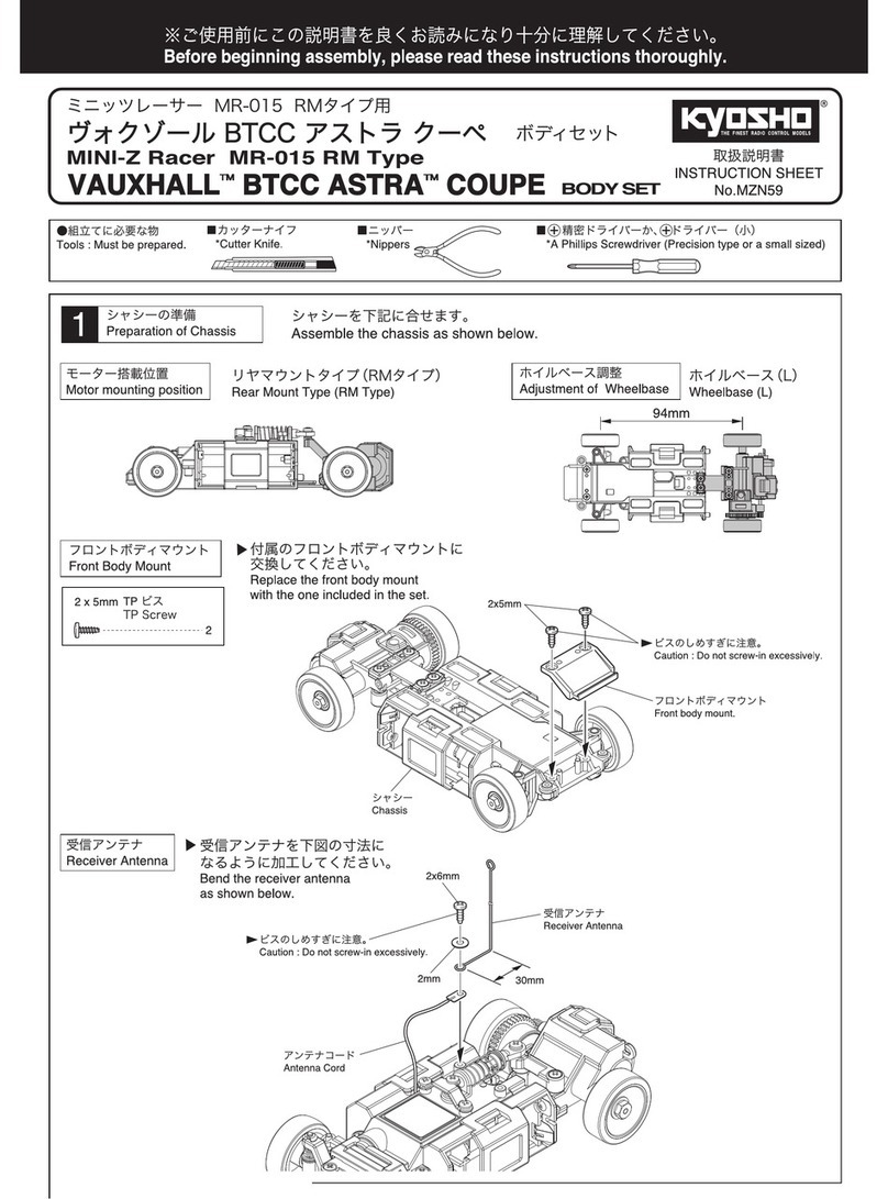 Kyosho MINI-Z Racer MR-015 RM Type User manual Kyosho MINI-Z Racer MR-015 RM Type User manual