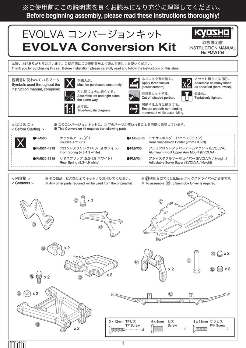 Kyosho EVOLVA Conversion Kit instruction manual