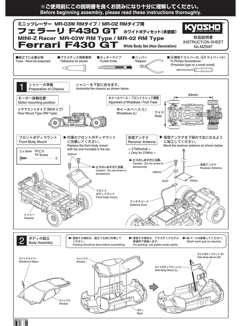 Kyosho MINI-Z Racer MR-02 RM Type instruction sheet