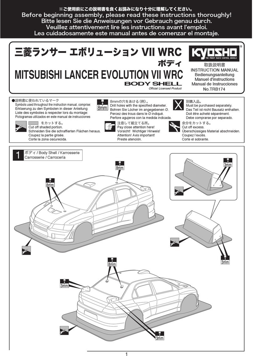 Kyosho Mitsubishi LANCER Evolution VII WRC Body... User manual