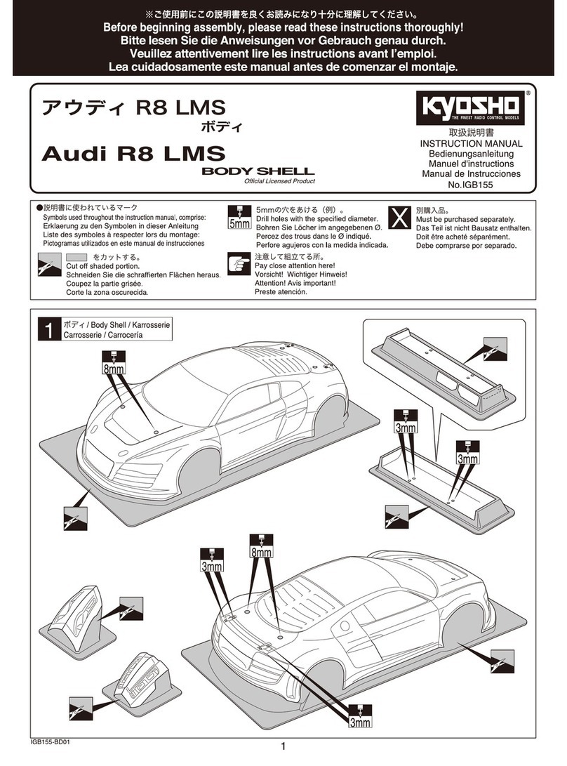 Kyosho Audi R8 LMS Body Shell instruction manual