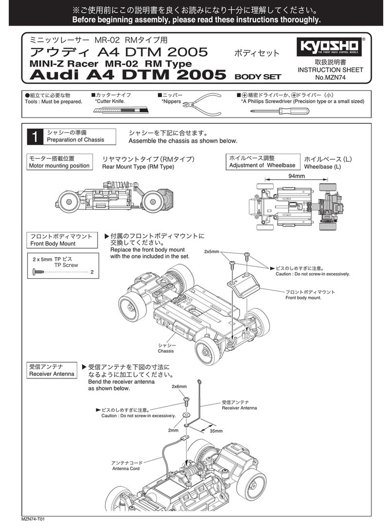 Kyosho MINI-Z Racer MR-02 RM Type instruction sheet