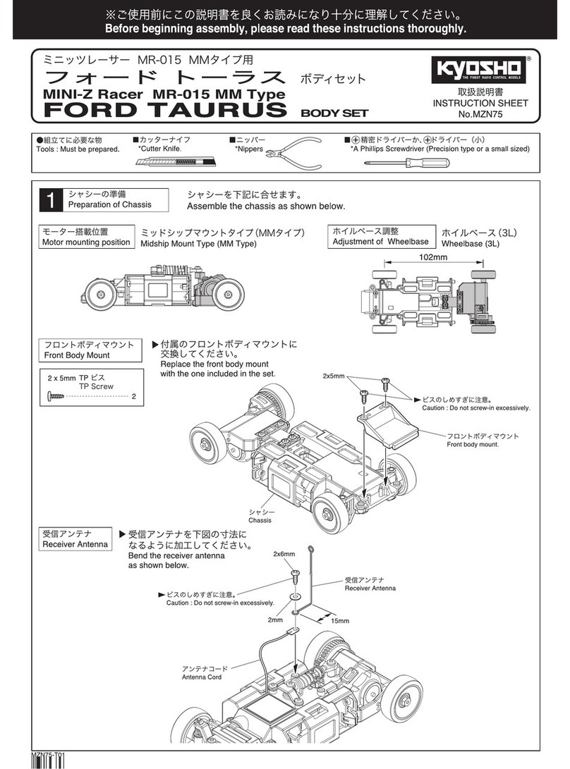 Kyosho MINI-Z Racer MR-015 MM Type instruction sheet