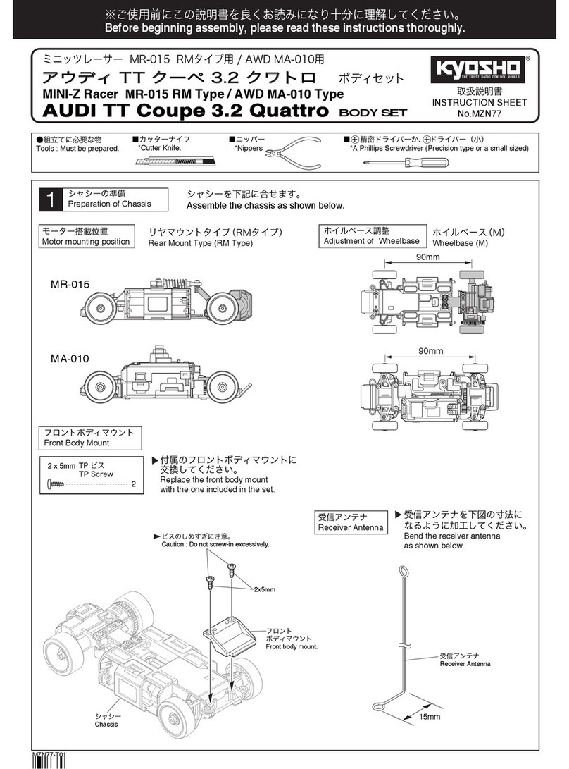 Kyosho MINI-Z Racer AWD MA-010 Type instruction sheet