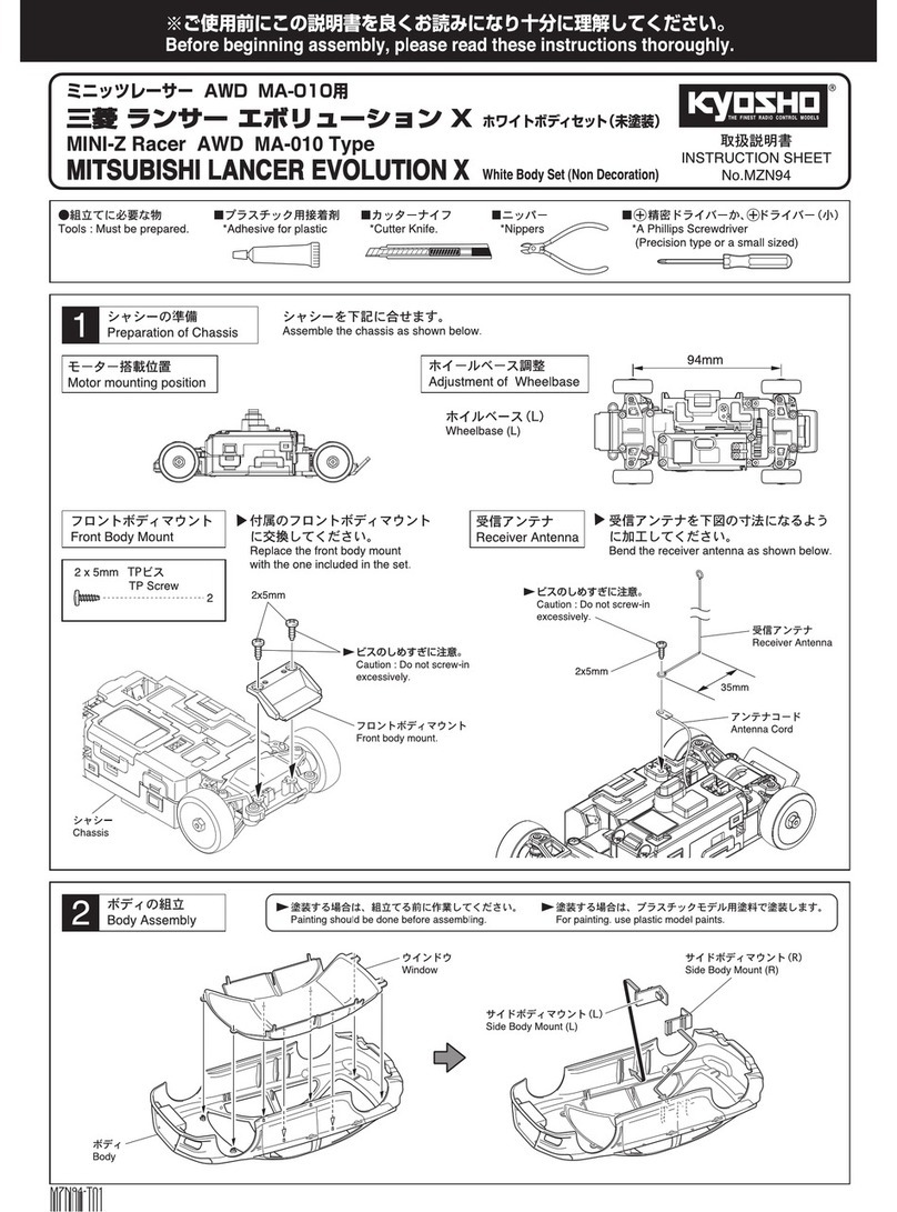 Kyosho MINI-Z Racer AWD MA-10 Type User manual Kyosho MINI-Z Racer AWD MA-10 Type User manual