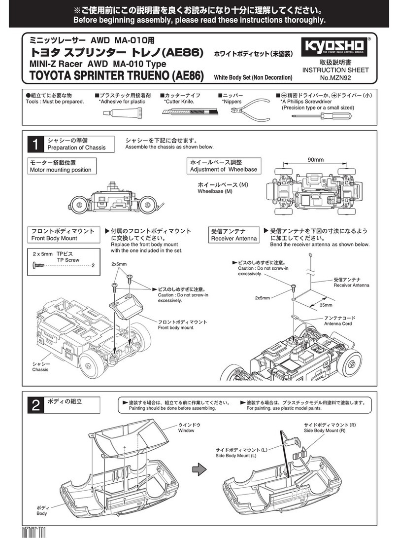 Kyosho MINI-Z Racer AWD MA-10 Type User manual Kyosho MINI-Z Racer AWD MA-10 Type User manual