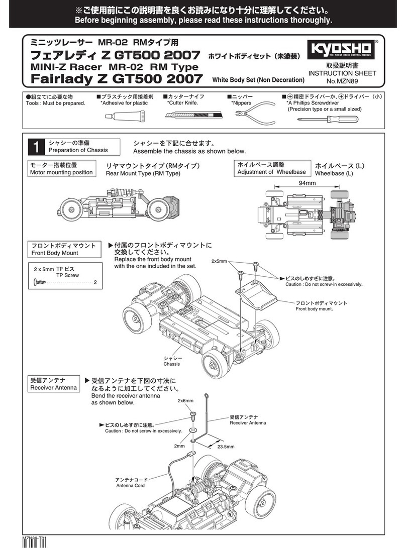 Kyosho MINI-Z Racer MR-02 RM Type instruction sheet
