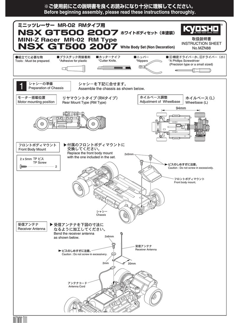 Kyosho MINI-Z Racer MR-02 RM Type User manual Kyosho MINI-Z Racer MR-02 RM Type User manual