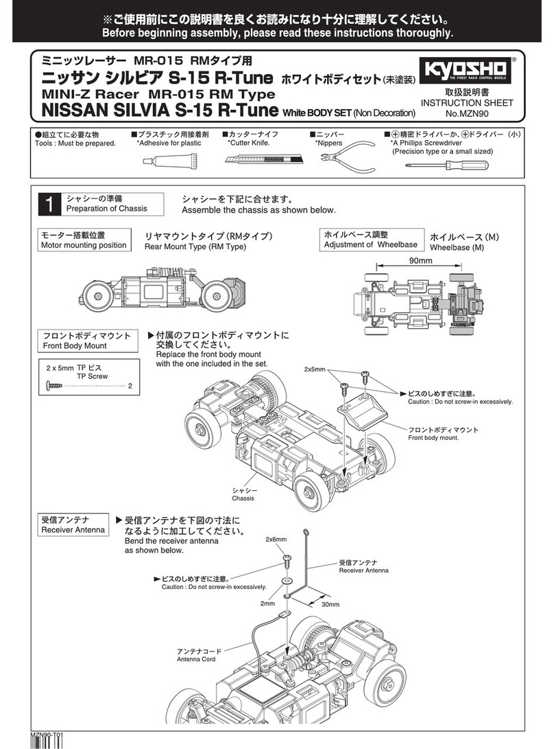 Kyosho MINI-Z Racer MR-015 RM Type User manual Kyosho MINI-Z Racer MR-015 RM Type User manual