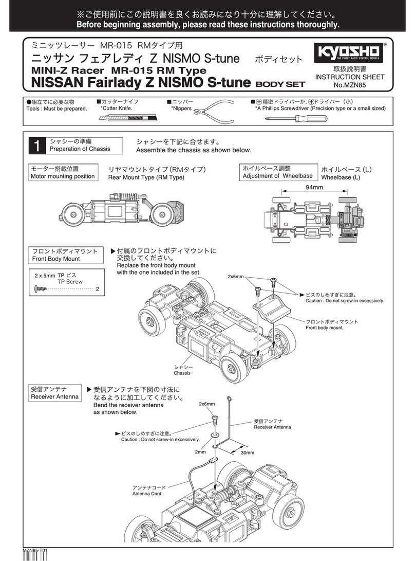 Kyosho MINI-Z Racer MR-015 RM Type instruction sheet