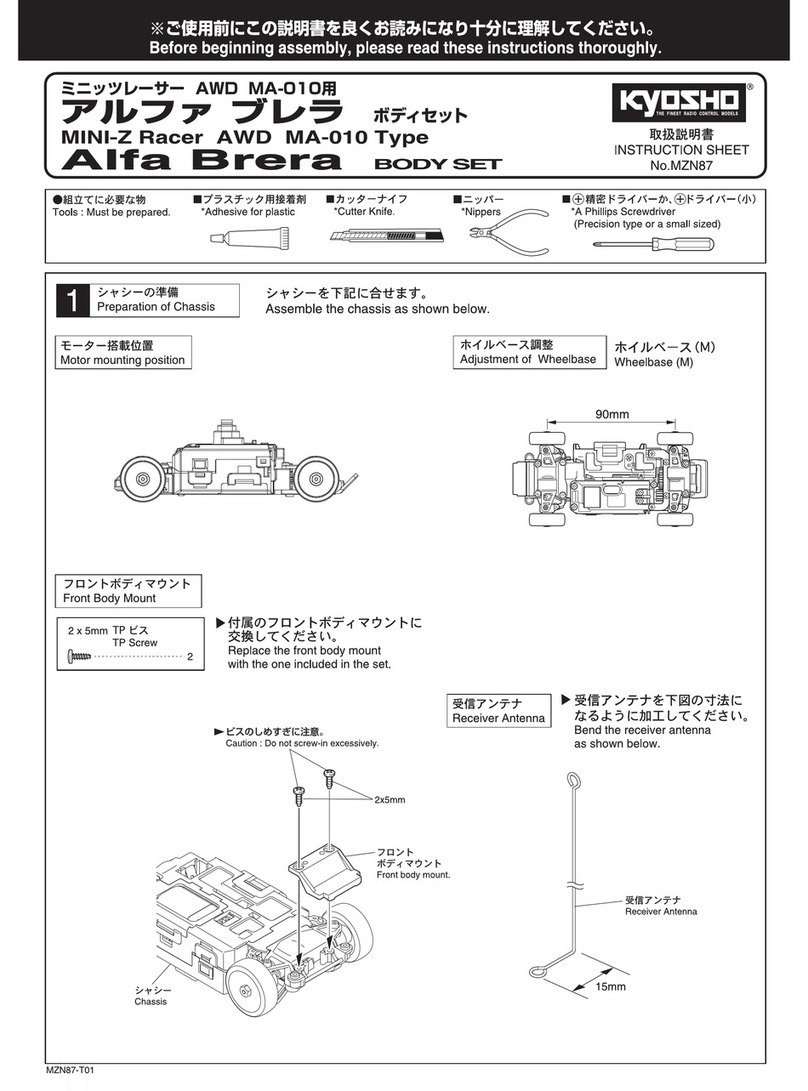 Kyosho MINI-Z Racer AWD MA-010 Type User manual Kyosho MINI-Z Racer AWD MA-010 Type User manual