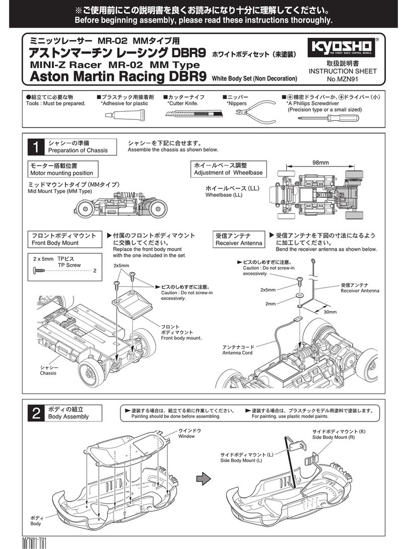 Kyosho Mini-Z Racer MR-02 MM Type instruction sheet