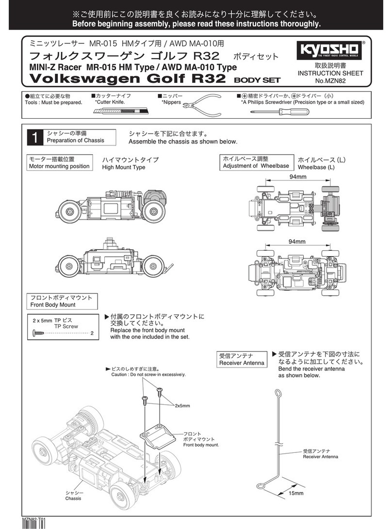 Kyosho MINI-Z Racer AWD MA-010 Type User manual Kyosho MINI-Z Racer AWD MA-010 Type User manual