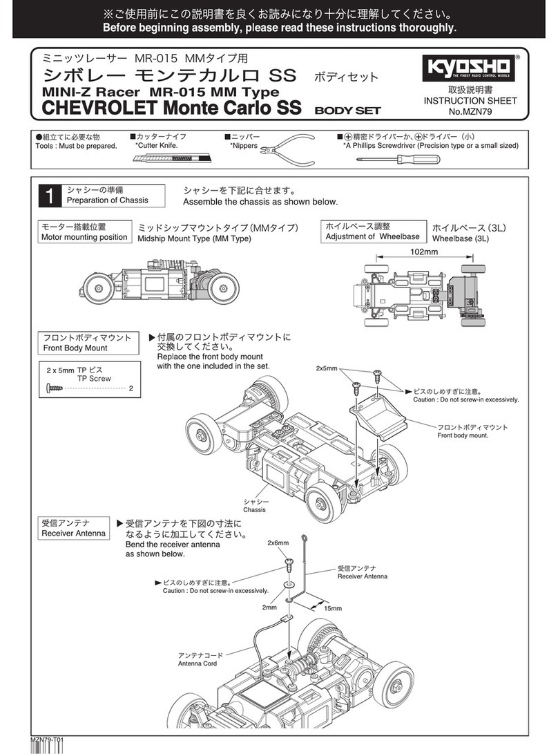 Kyosho MINI-Z Racer MR-015 MM Type instruction sheet