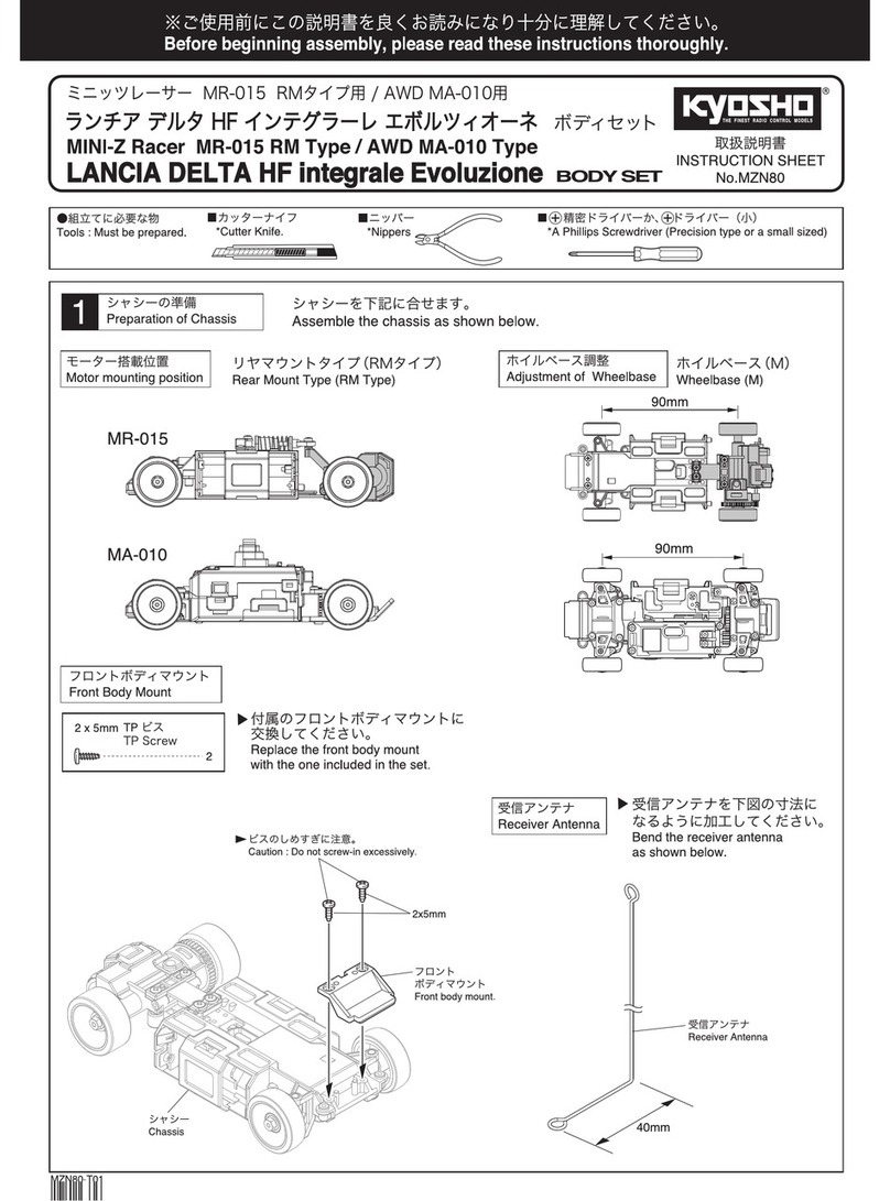 Kyosho MINI-Z Racer AWD MA-010 Type instruction sheet