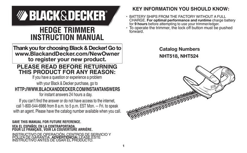 Black & Decker NHT518 instruction manual