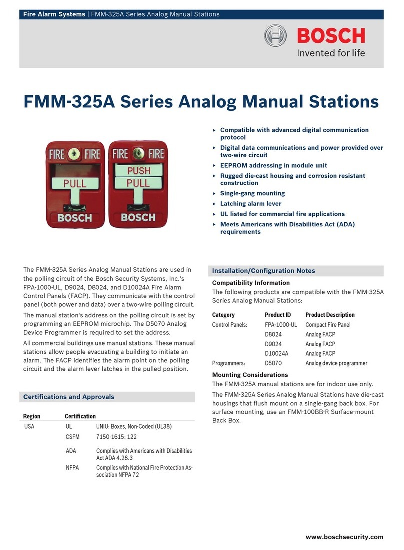 Bosch FMM‑325A Series User manual Bosch FMM‑325A Series User manual