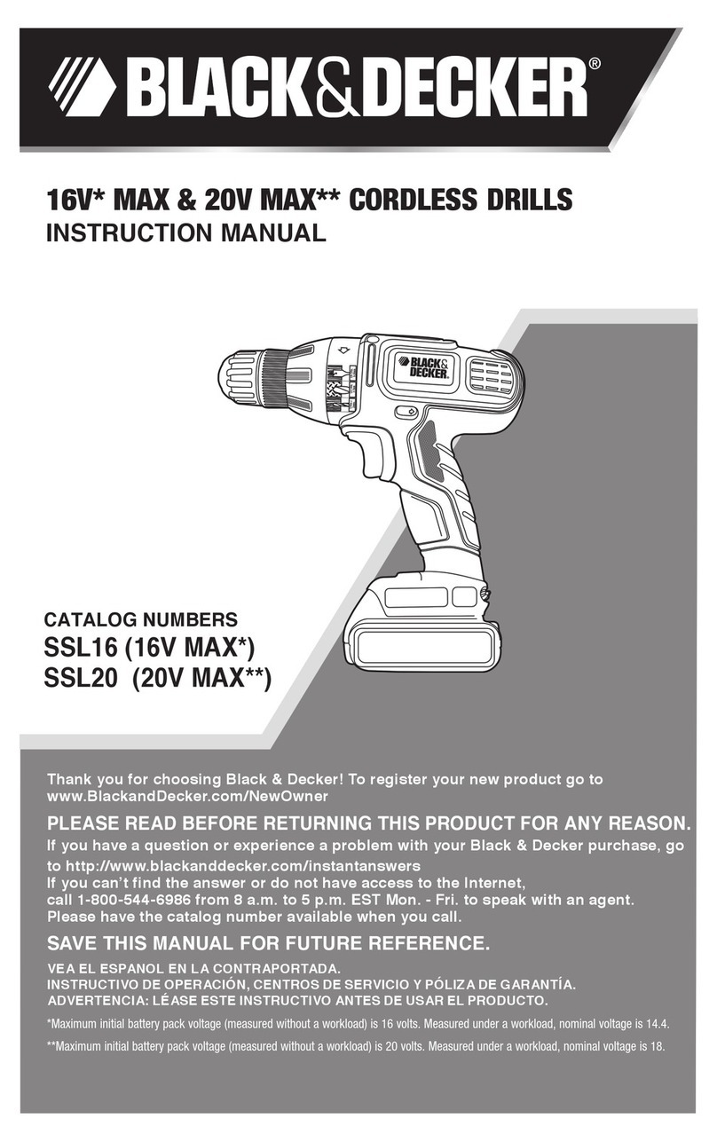 Black & Decker SSL16 User manual
