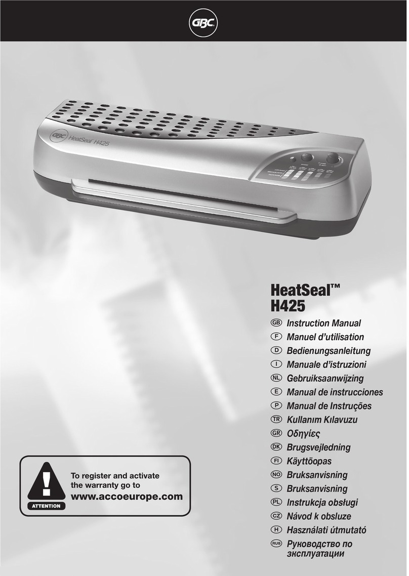 GBC HeatSeal H425 User manual