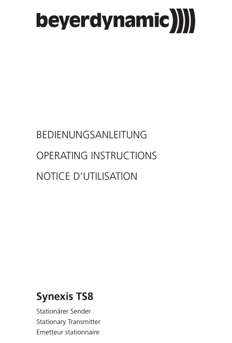 Beyerdynamic Synexis TS8 operating instructions Beyerdynamic Synexis TS8 operating instructions