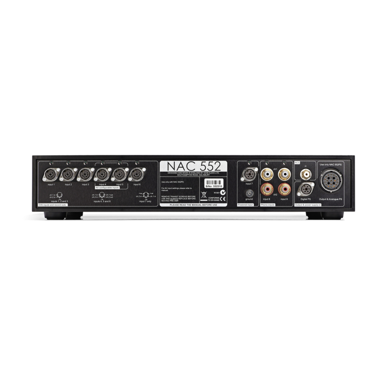 NAIM Amplifiers User manual NAIM Amplifiers User manual