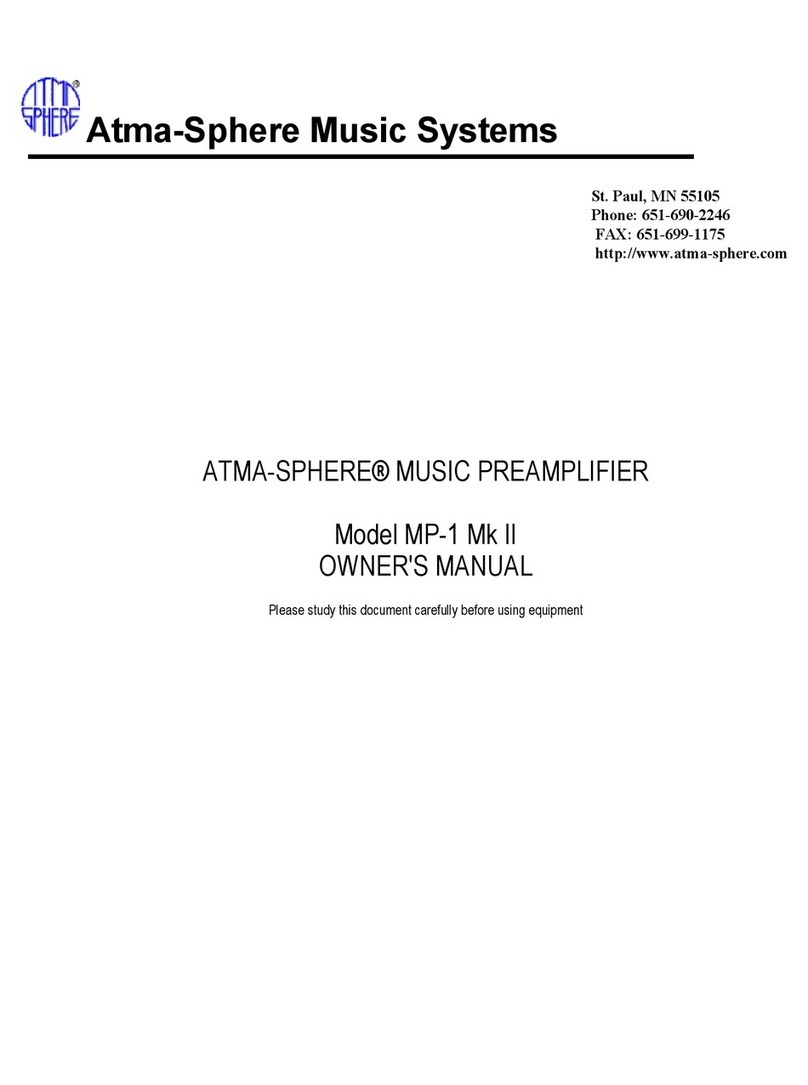 Atma-Sphere MP-1 Mk II owner's manual